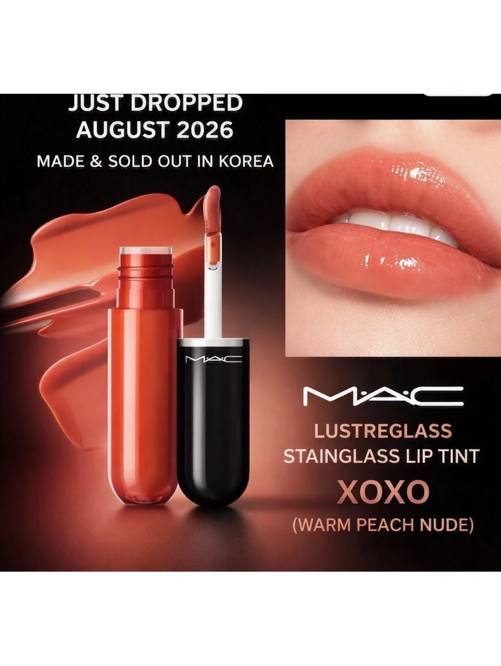 Brand New MAC Lustreglass Stainglass Lip Tint 943 XOXO | NEW Aug ’26